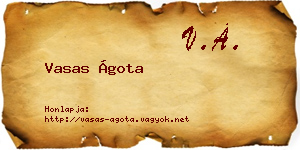 Vasas Ágota névjegykártya